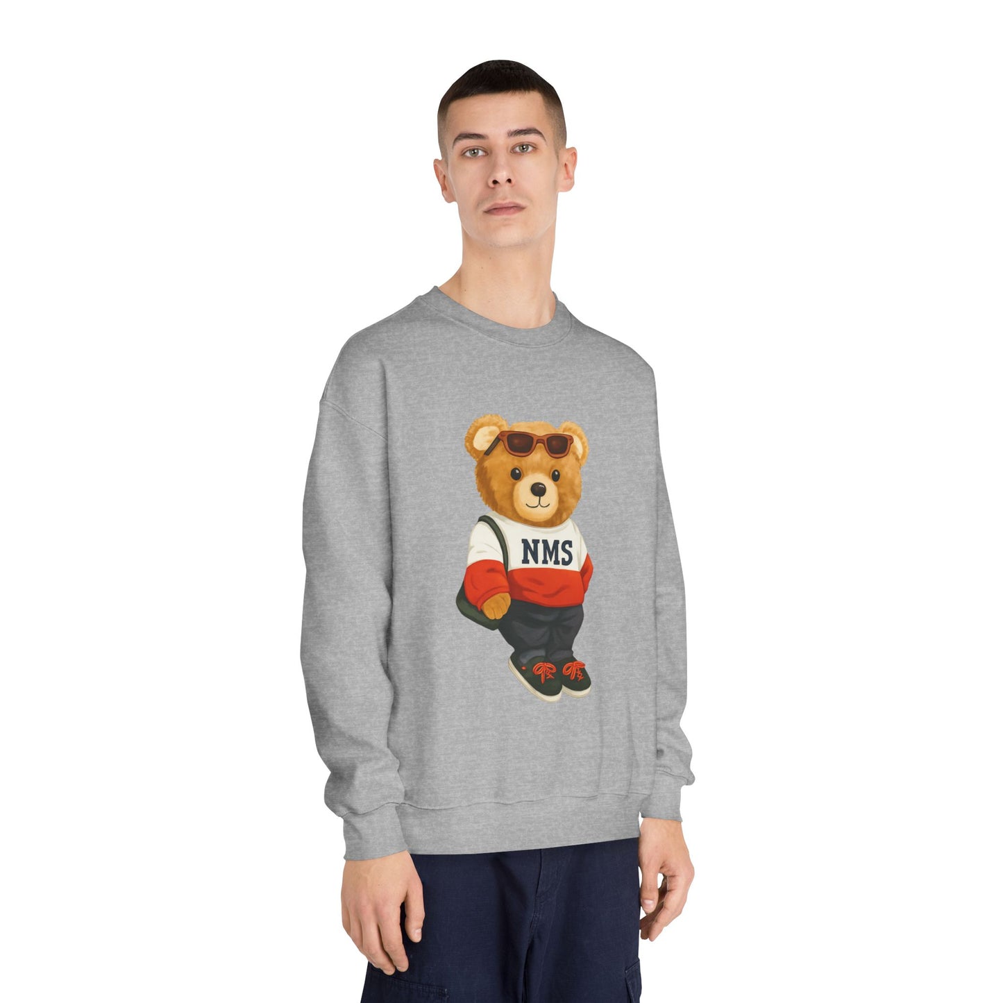 NMS Casual Bear Graphic Crewneck Sweatshirt ADULT