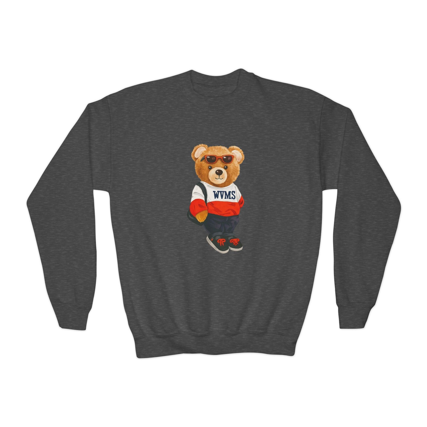 *YOUTH Welsh Valley YOUTH Bear Crewneck Sweatshirt — NMS Teddy Graphic