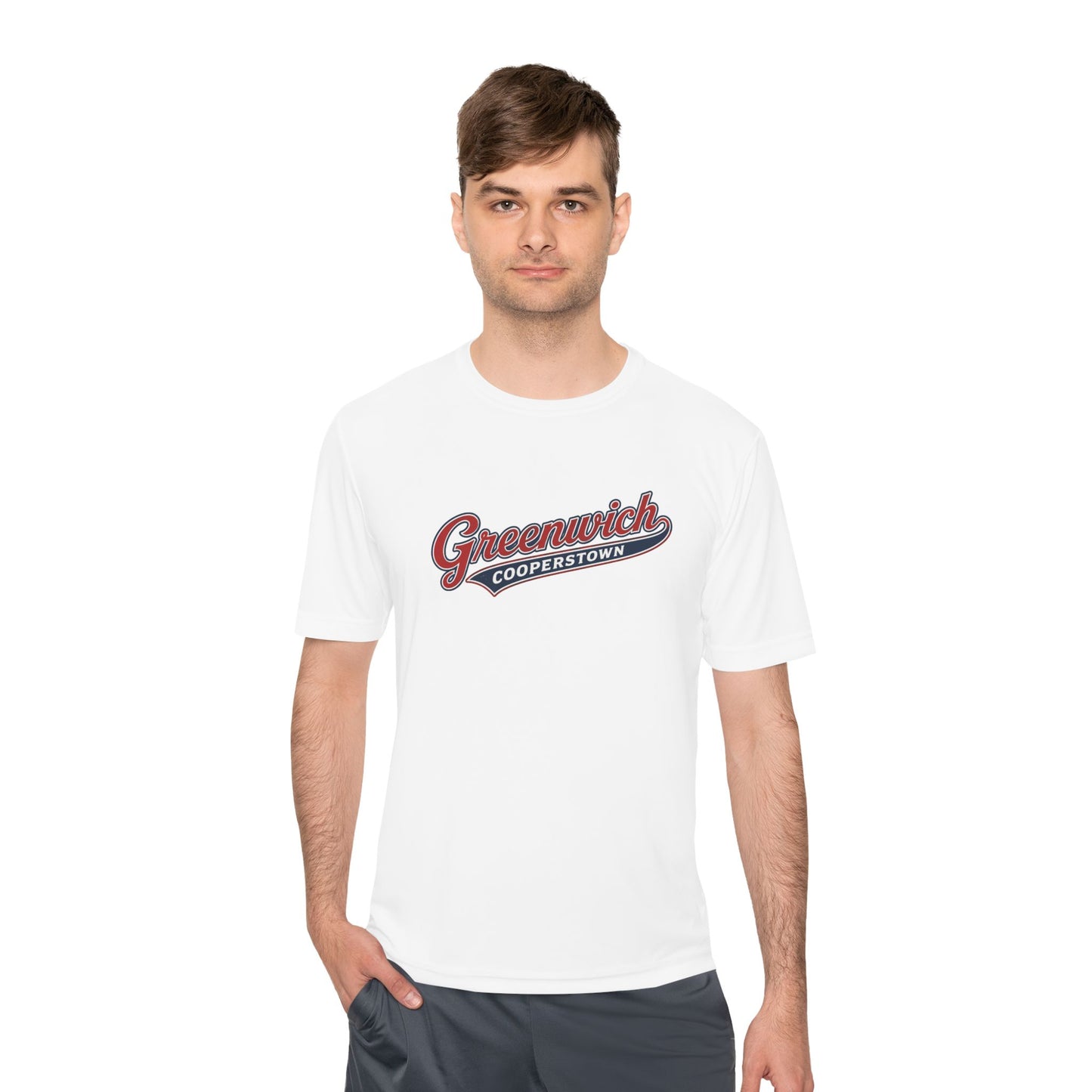 Greenwich Cooperstown Swoosh Performance ADULT SIZE Moisture-Wicking Shirt