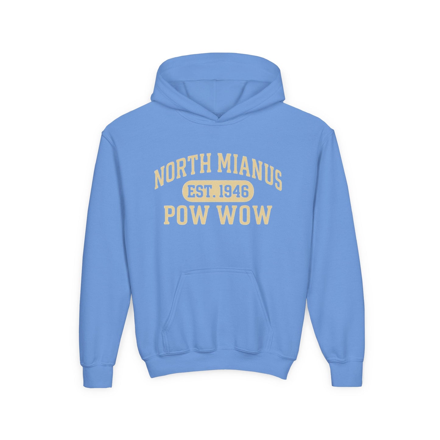 North Mianus Pow Wow Youth Hoodie — Est. 1948 School Spirit Sweatshirt