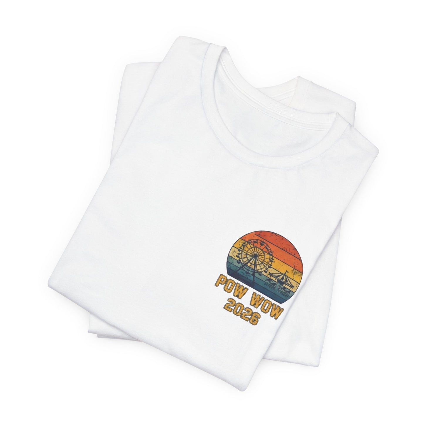 Pow Wow 2026 T-Shirt — North Mianus Vintage Sunset Tee