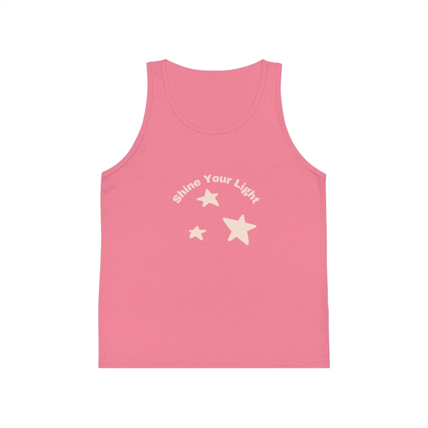 Shine Bright Shine Your Light Kid's Jersey Tank Top, Neon Girls Tween Preteen tank top, positive vibes