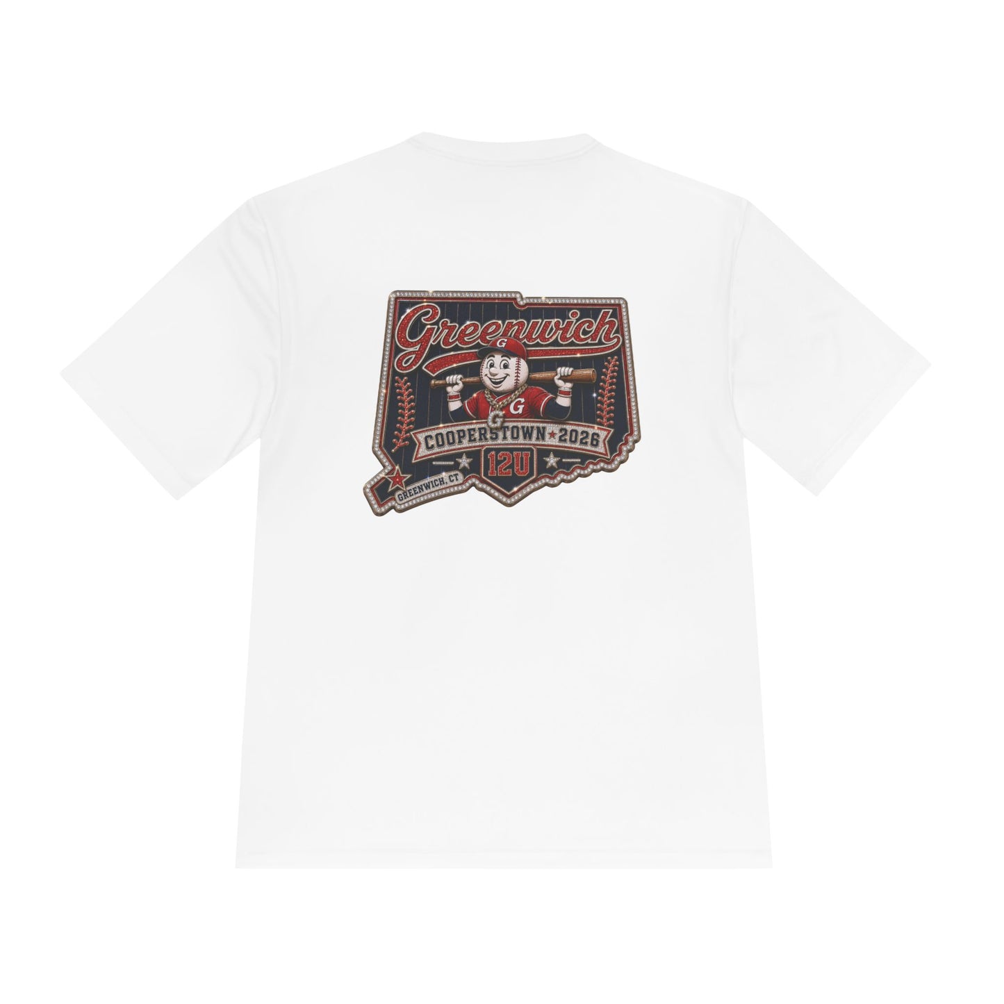 Greenwich Cooperstown Swoosh Performance ADULT SIZE Moisture-Wicking Shirt