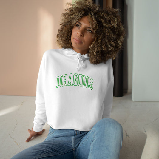 Welsh Valley Dragons Graphic Crop Hoodie for Trendy Young Adults