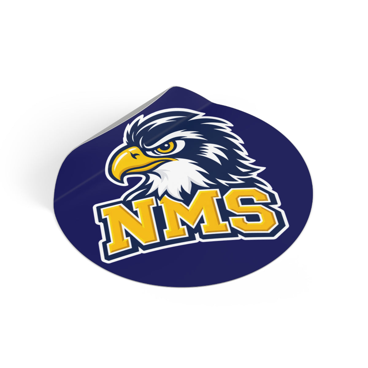 North Mianus Hawks Circle Sticker