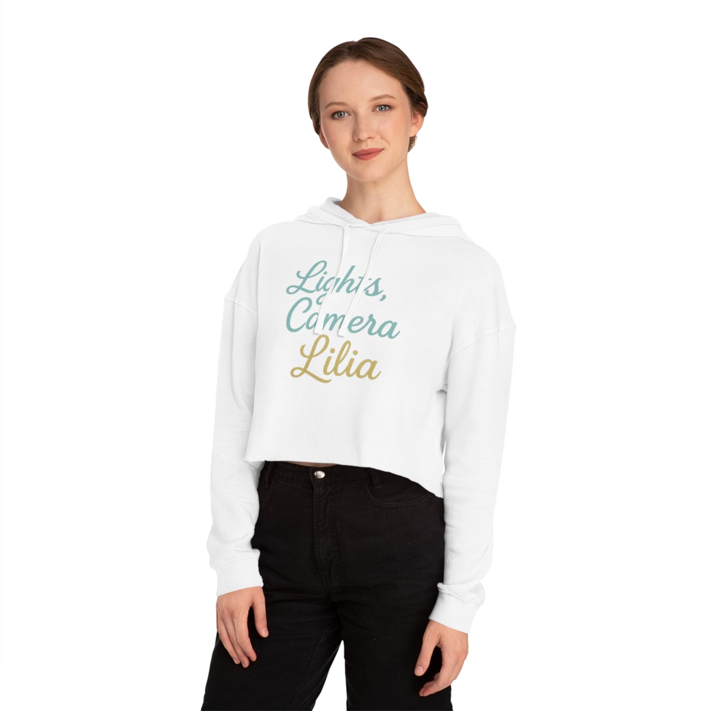 Lights Camera Lilia Cropped Hoodie