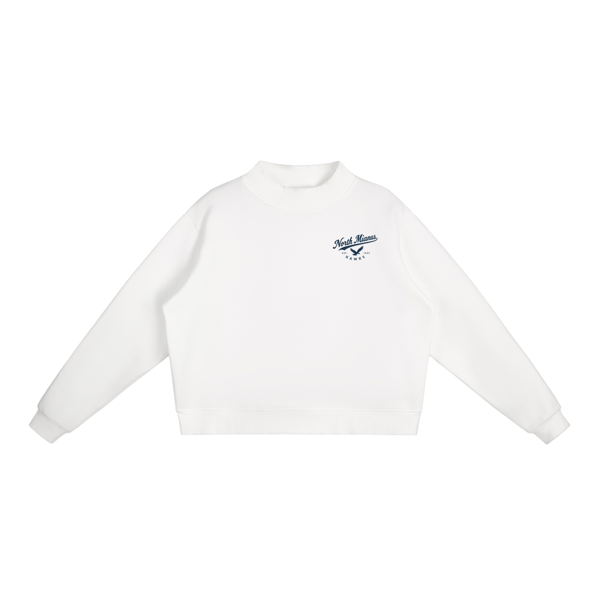 North Mianus Essential Fleece Mock-Neck Crew Sweatshirt