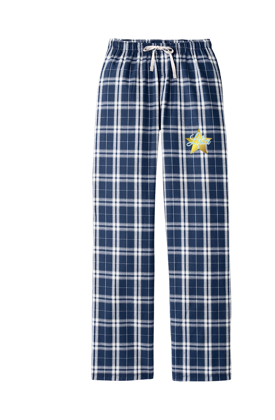 Lilia Womens Flannel Plaid Pant