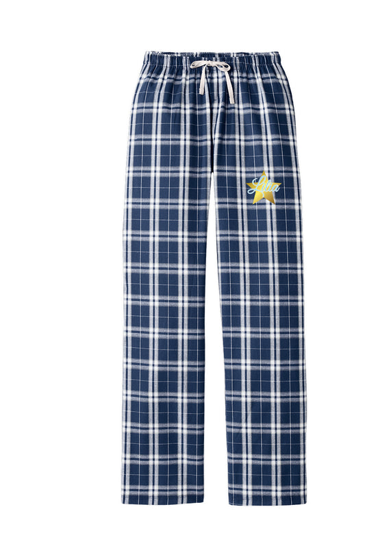 Lilia Womens Flannel Plaid Pant