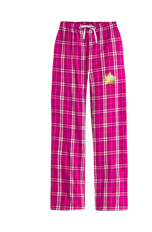 Lilia Womens Flannel Plaid Pant