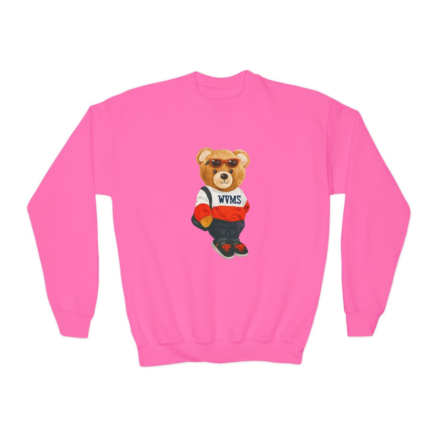 *YOUTH Welsh Valley YOUTH Bear Crewneck Sweatshirt — NMS Teddy Graphic