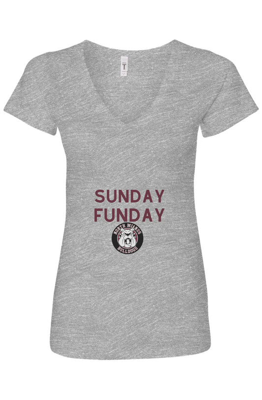 Bulldogs Sunday Funday Womens Ideal V-Neck