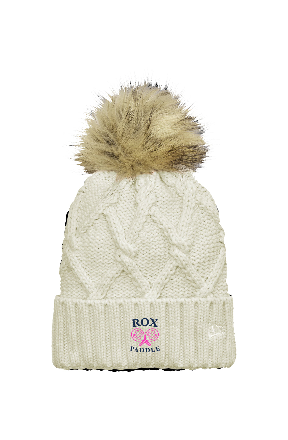 Rox Paddle Faux Fur Pom Beanie