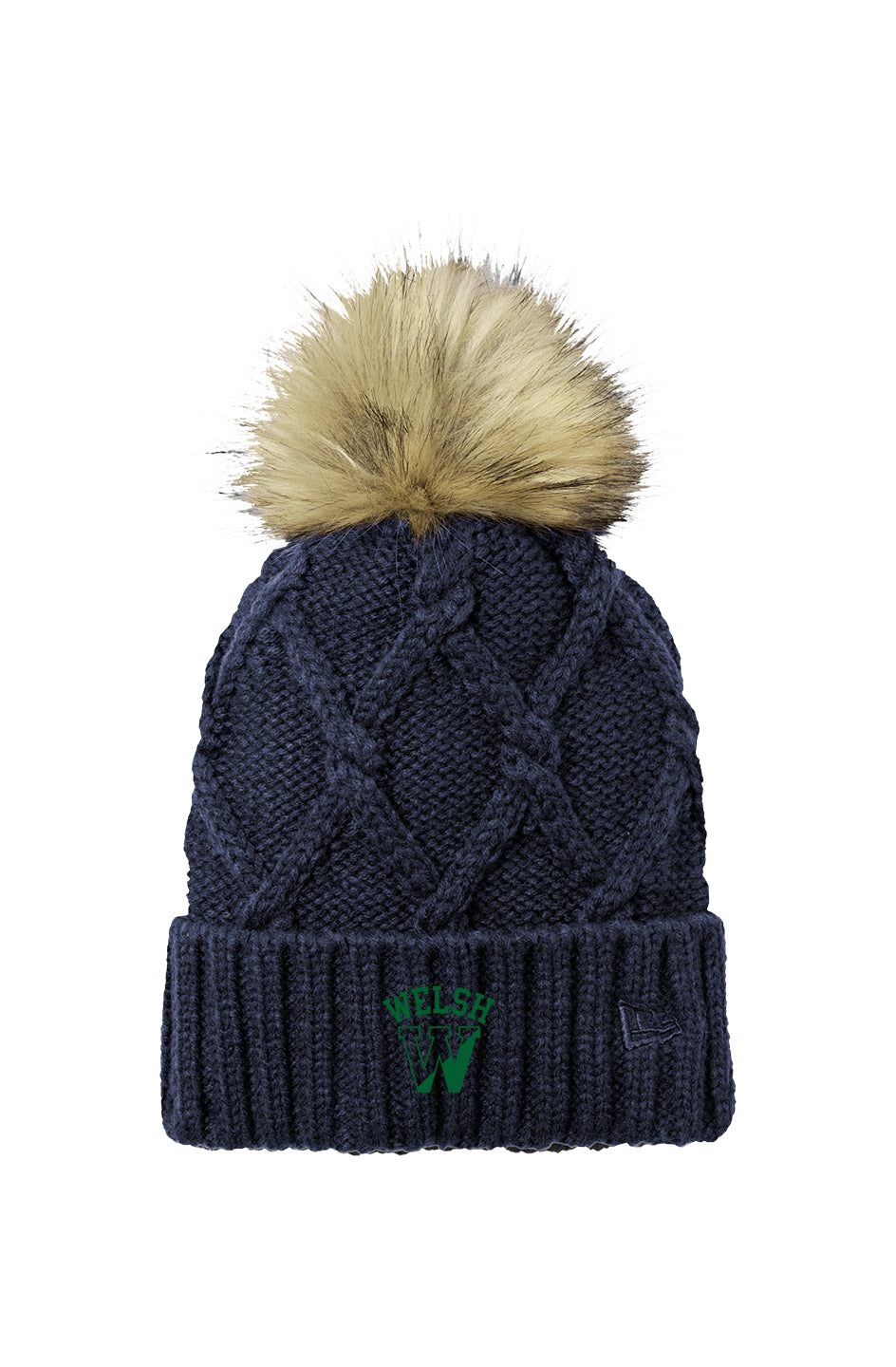 Welsh Valley Faux Fur Pom Beanie