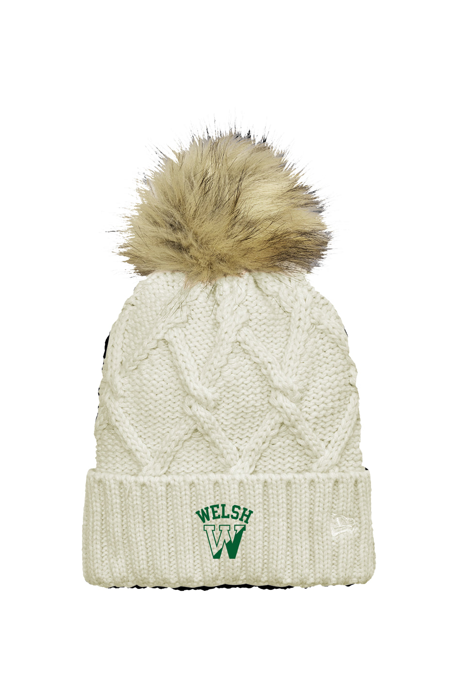 Welsh Valley Faux Fur Pom Beanie
