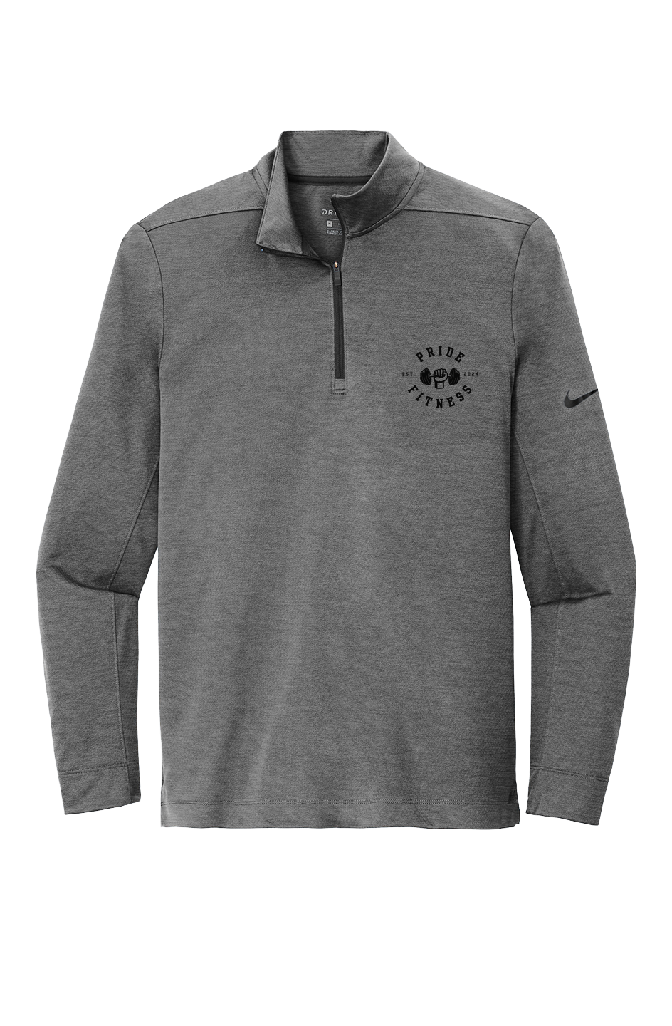 Pride Fitness Gray Dry 1/2 Zip Cover Up