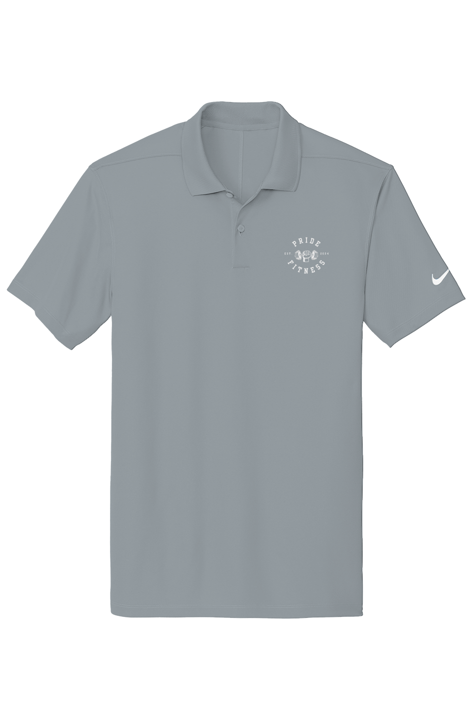 Pride Fitness Grey Mens Victory Solid Polo