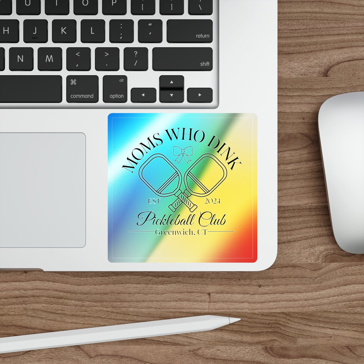 Pickleball Holographic Die-cut Stickers