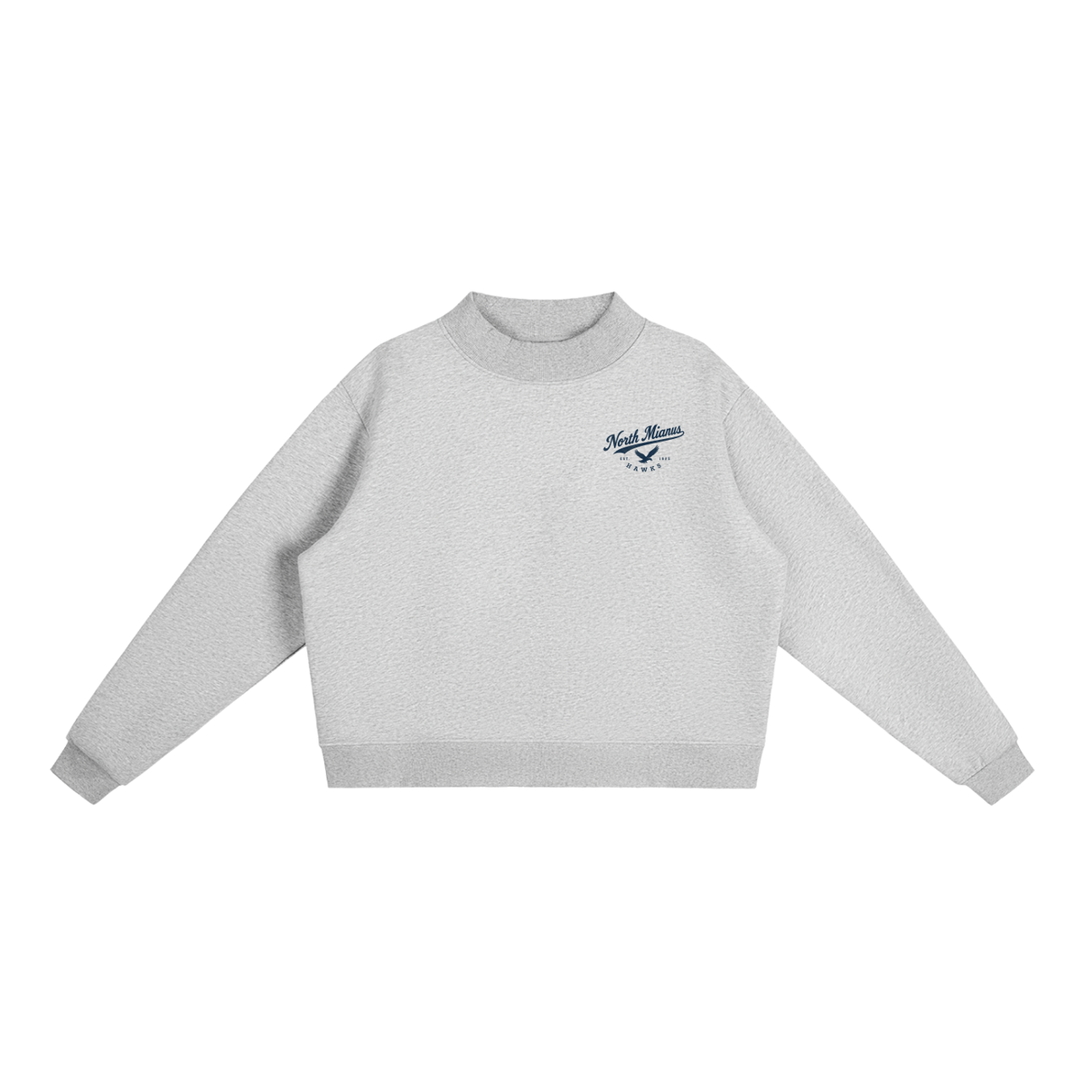 North Mianus Essential Fleece Mock-Neck Crew Sweatshirt