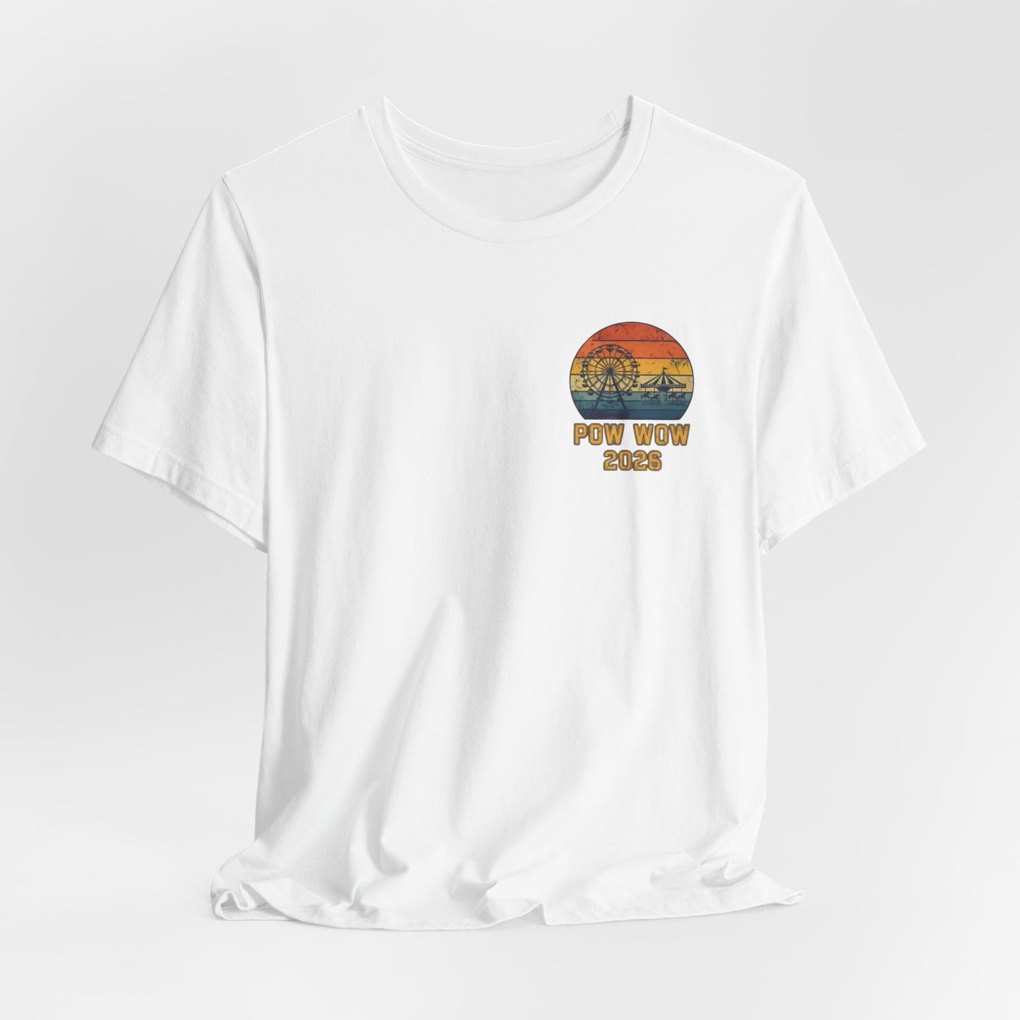 Pow Wow 2026 T-Shirt — North Mianus Vintage Sunset Tee
