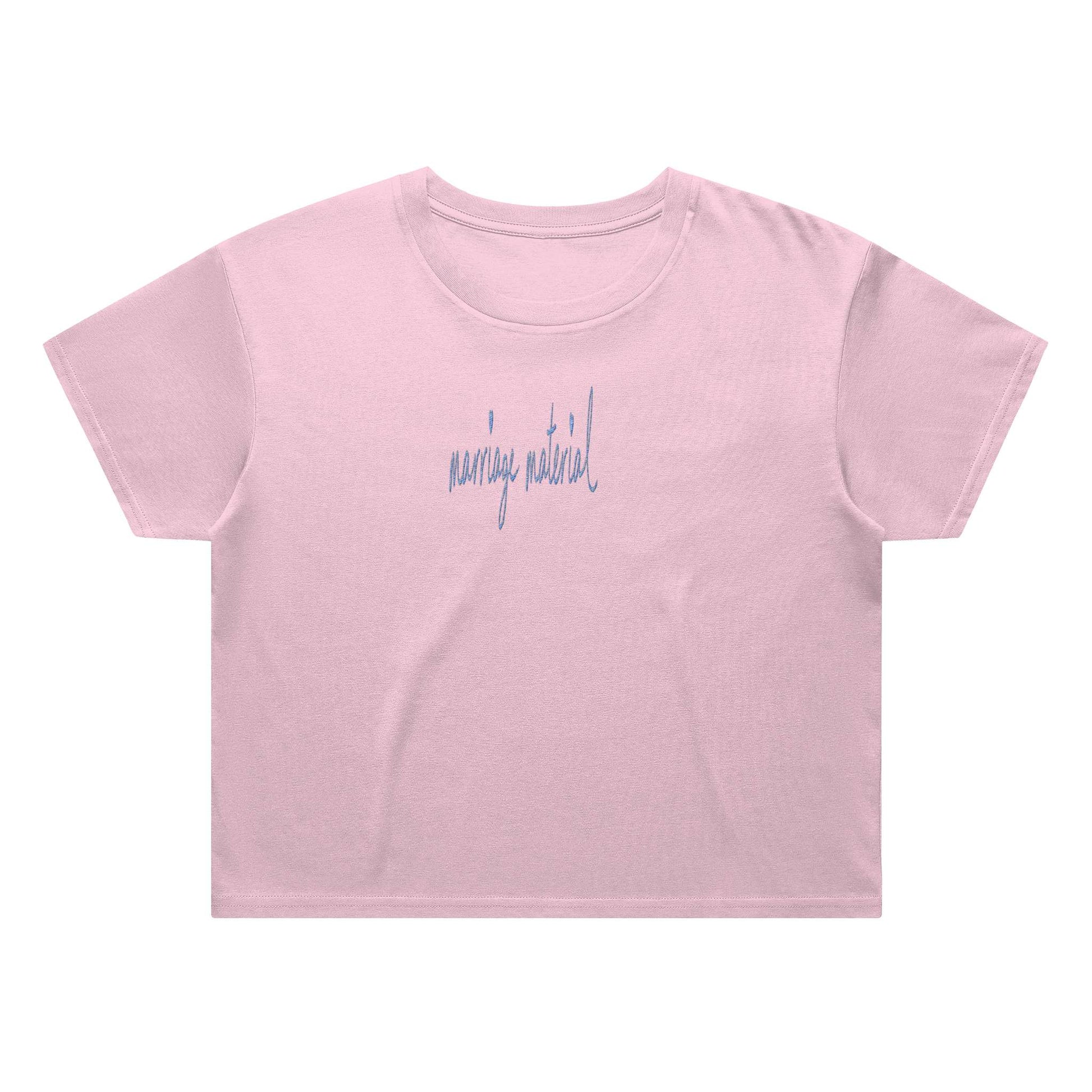 Marriage Material Womens Crop Top