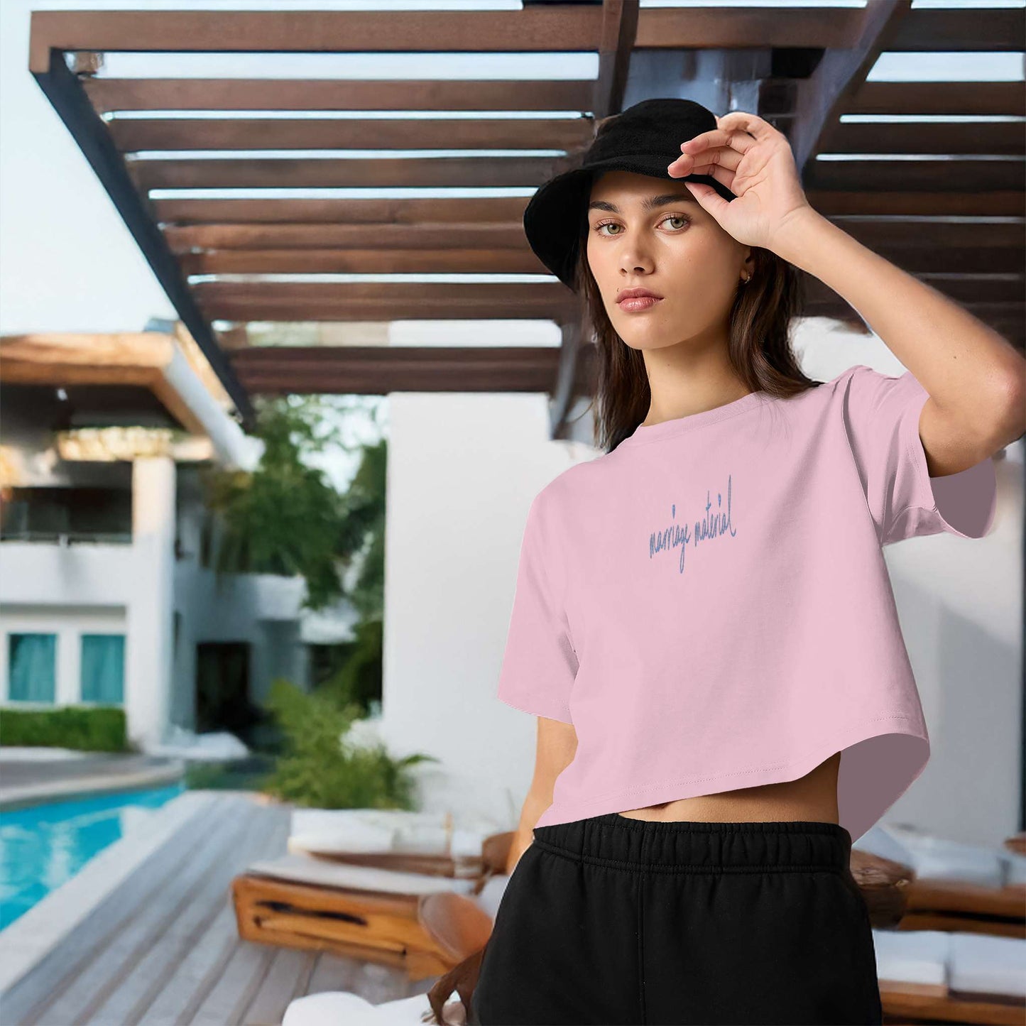 Marriage Material Womens Crop Top