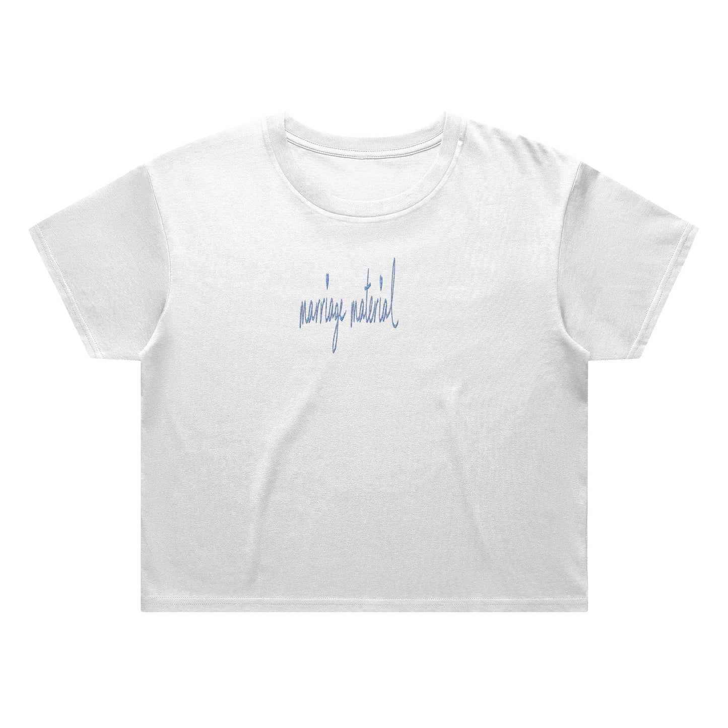 Marriage Material Womens Crop Top