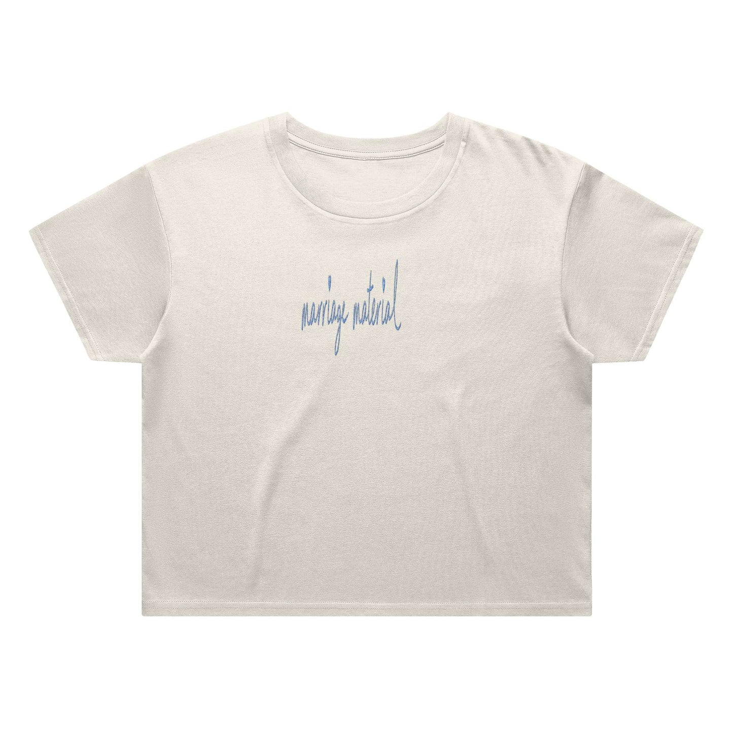 Marriage Material Womens Crop Top