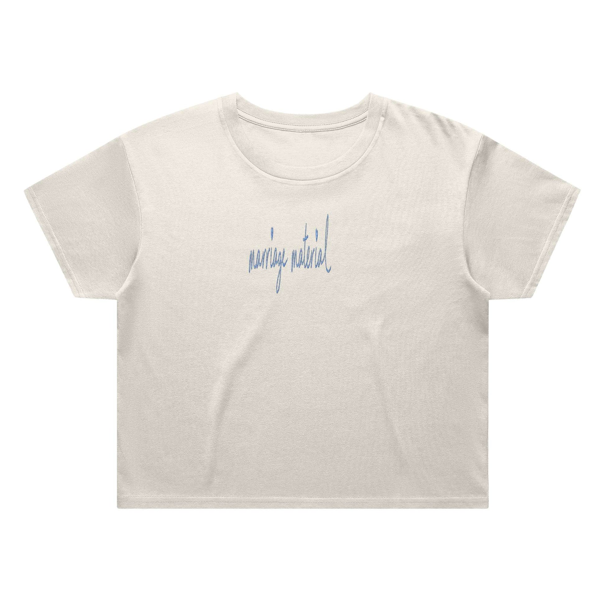 Marriage Material Womens Crop Top