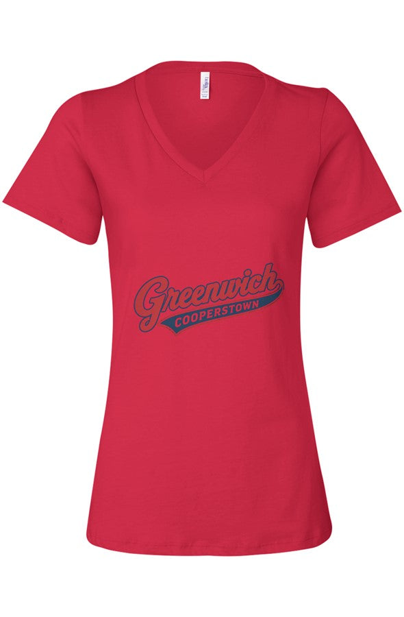 Greenwich Cooperstown Women’s Casual V-Neck Tee