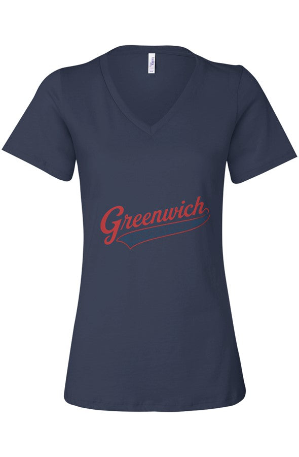 Greenwich Cooperstown Women’s Casual V-Neck Tee
