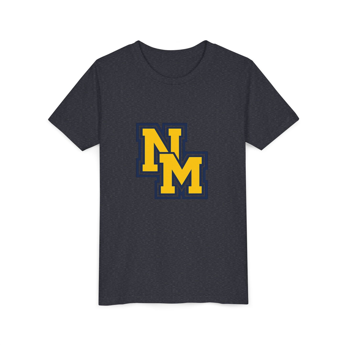 Youth Tee — Yellow NM Logo School Spirit T-Shirt