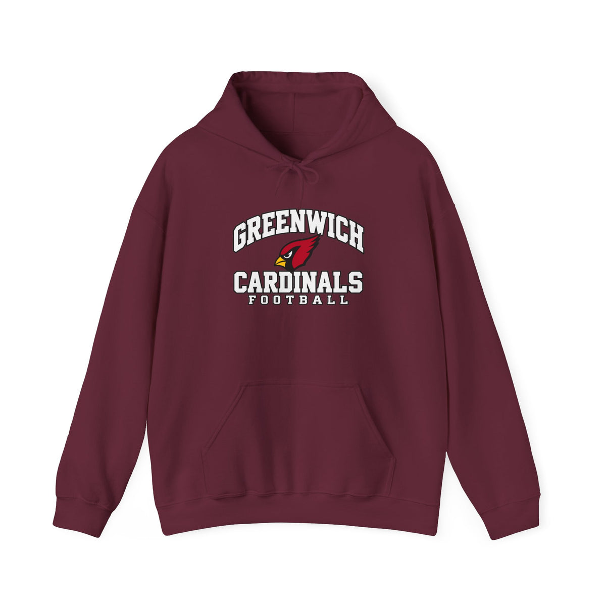 Greenwich Cardinals Football Adult Hoodie