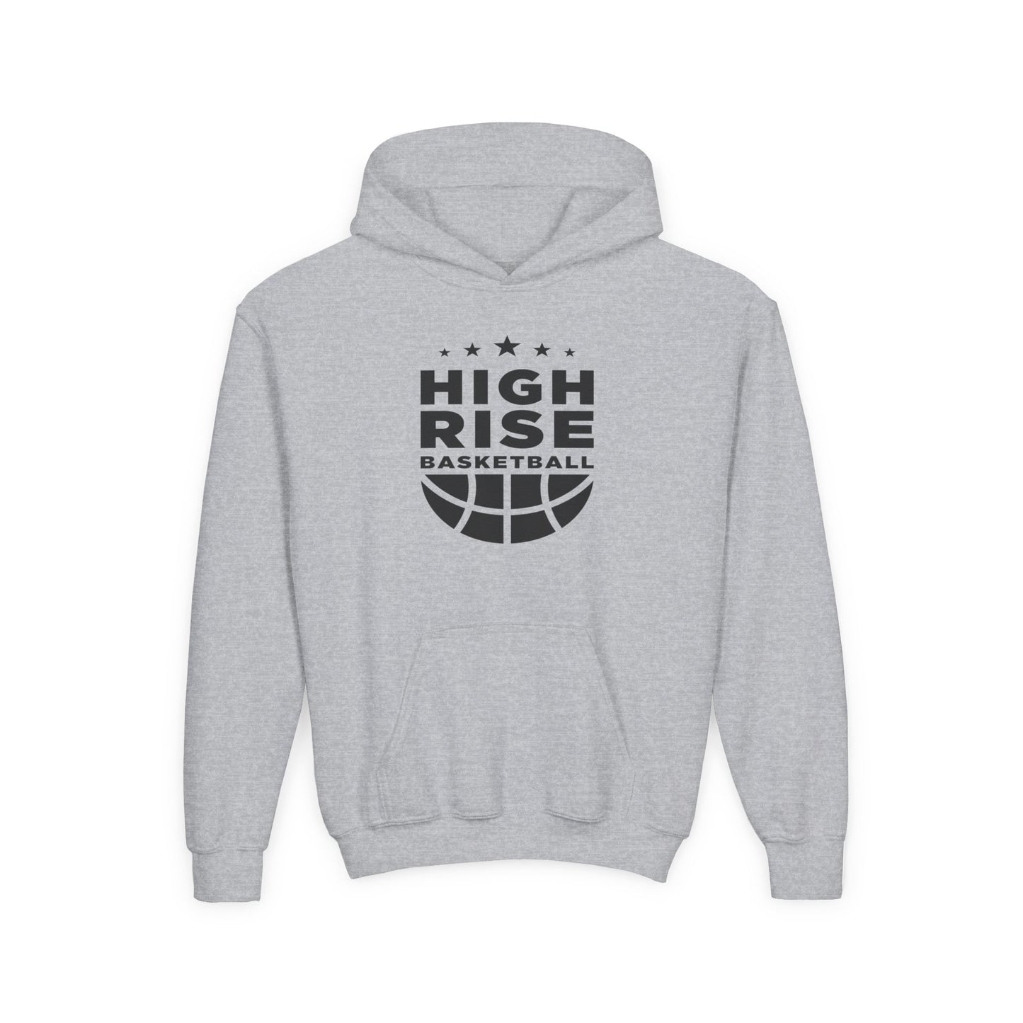 High Rise Basketball Youth Hoodie | Trendy Sportswear for Young Athletes | Perfect for Practice, Games, and Casual Wear
