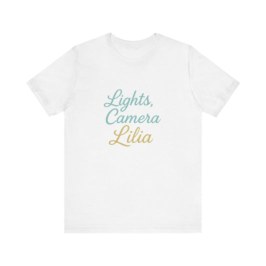 Lights, Camera, Action Unisex Tee for Movie Lovers, Birthday Gift, Casual Wear, Party Essential, Star-Themed Celebration