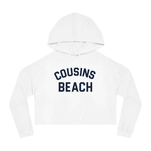 Cousins Beach Cropped Hoodie, Summer Sweater, Beachwear, Vacation Sweatshirt, Gift for Her, Casual Layer
