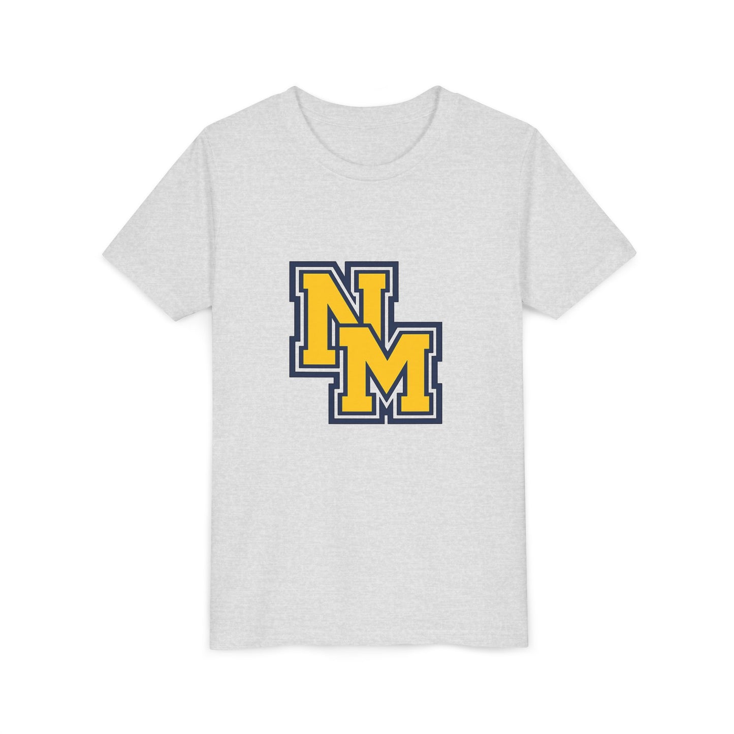Youth Tee — Yellow NM Logo School Spirit T-Shirt