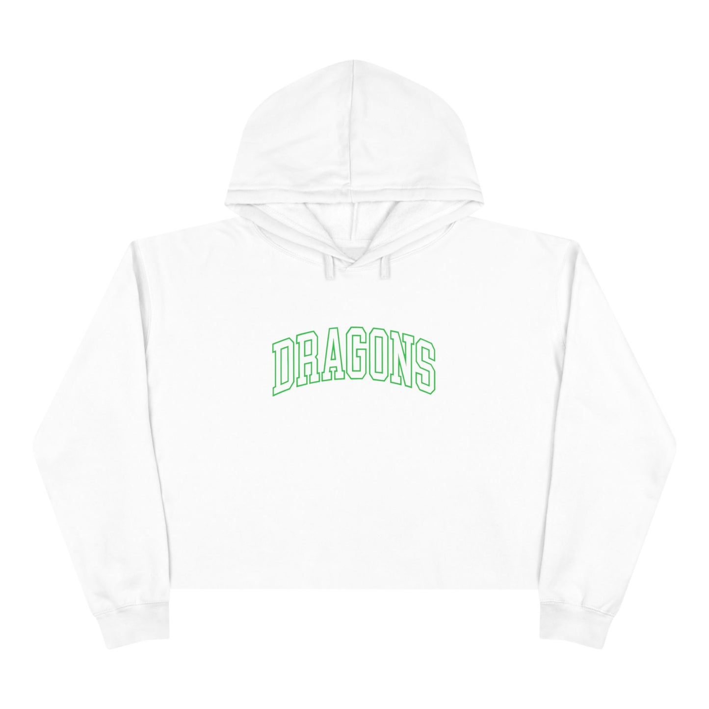 Welsh Valley Dragons Graphic Crop Hoodie for Trendy Young Adults