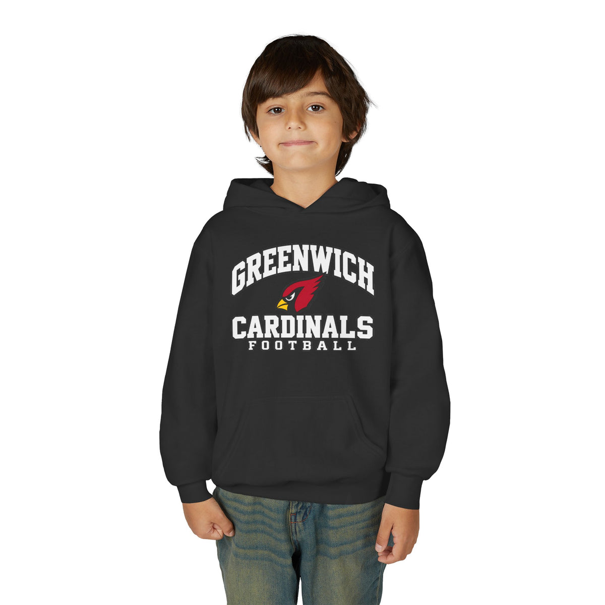 Greenwich Cardinals Football Youth Hoodie