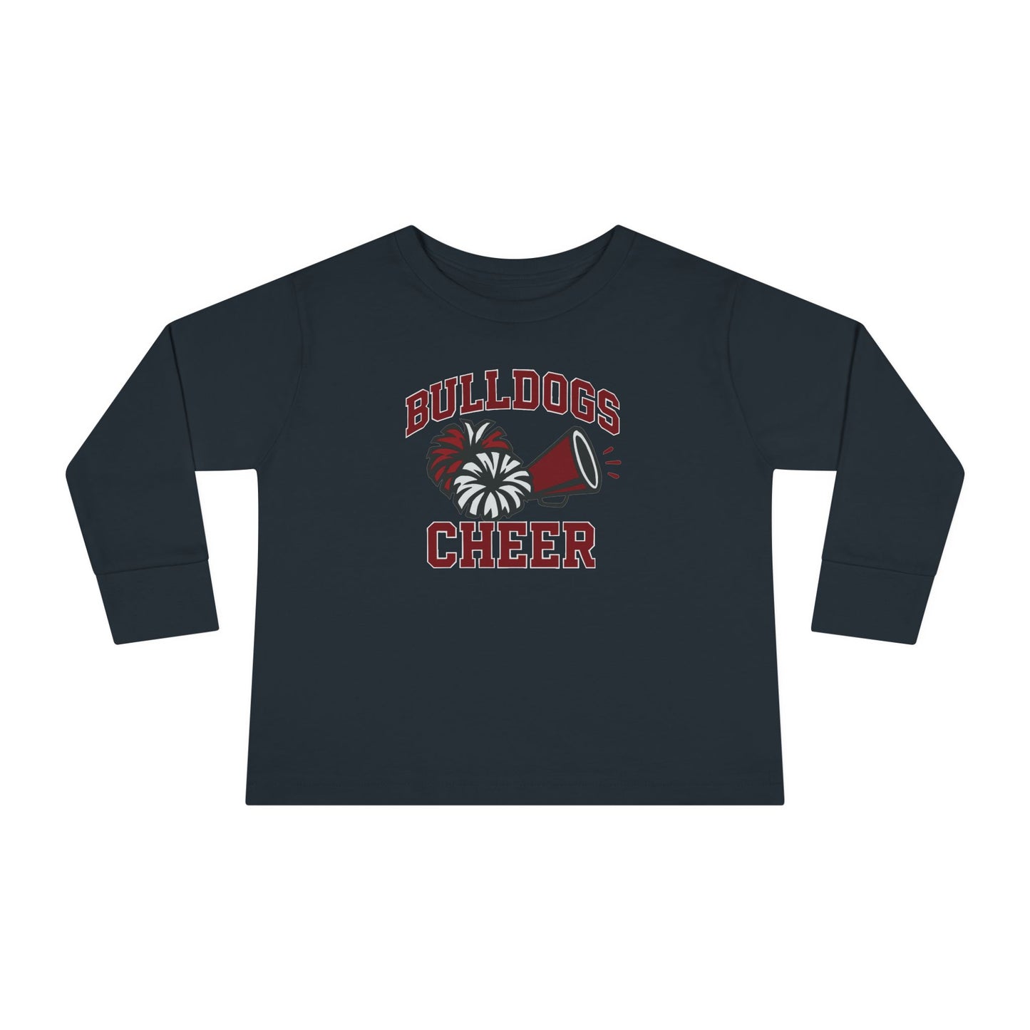 Bulldogs Cheer Toddler Long Sleeve Tee