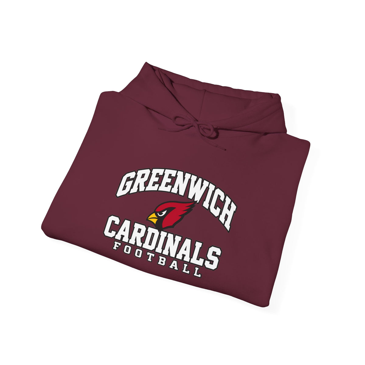 Greenwich Cardinals Football Adult Hoodie