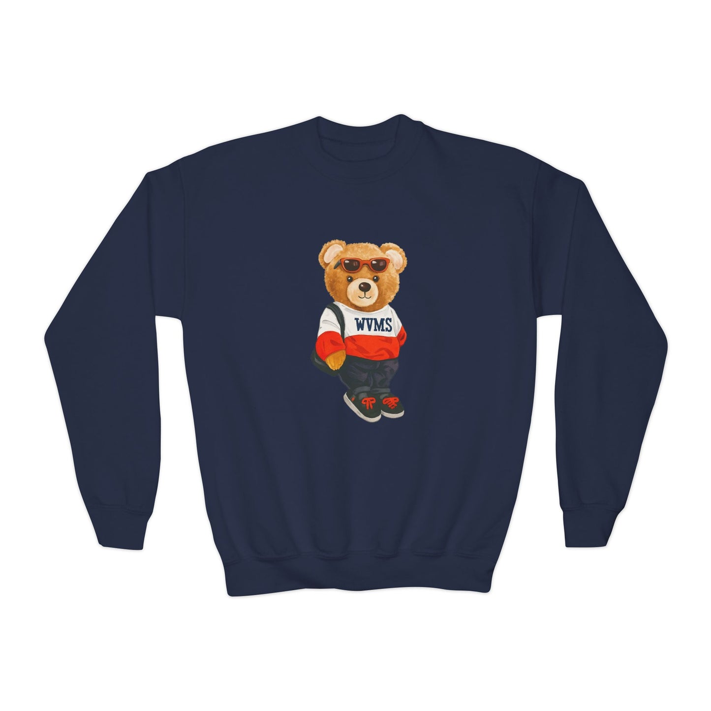 *YOUTH Welsh Valley YOUTH Bear Crewneck Sweatshirt — NMS Teddy Graphic