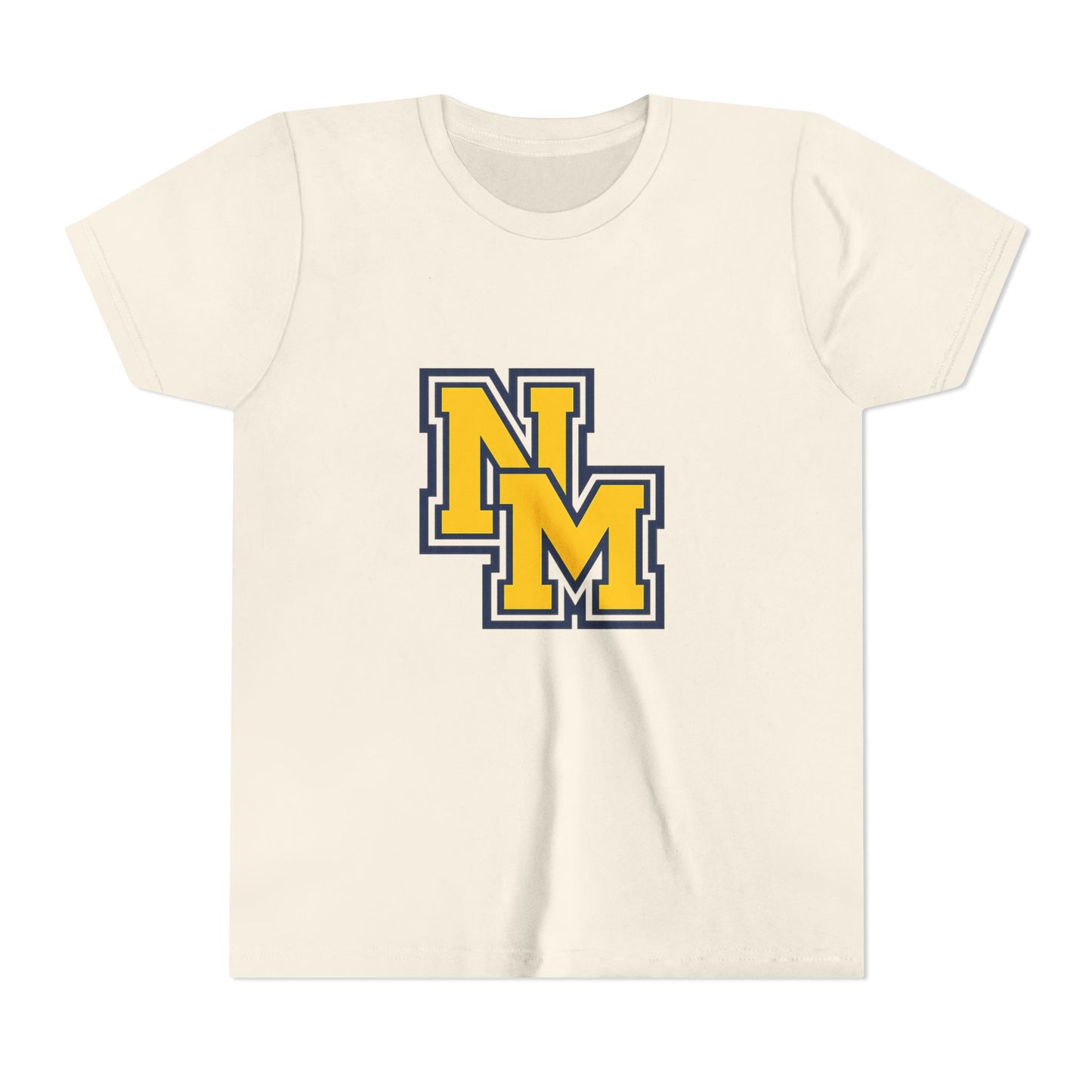 Youth Tee — Yellow NM Logo School Spirit T-Shirt