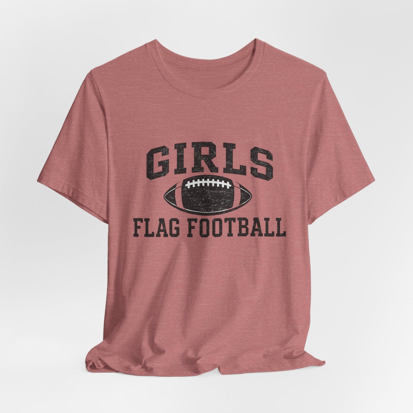 Girls Flag Football Tee — Athletic Football Graphic Shirt