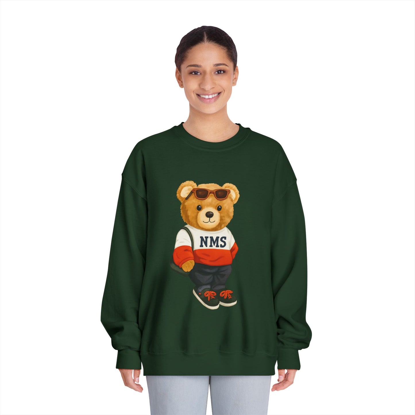 NMS Casual Bear Graphic Crewneck Sweatshirt ADULT