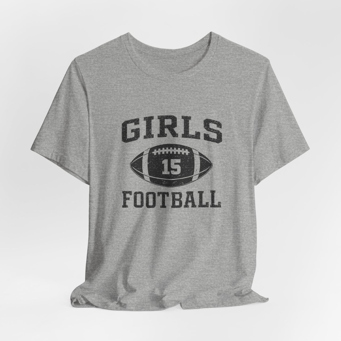 Girls Football Tee — 'Girls 15' Vintage Football Jersey Shirt Jennifer Aniston Friends