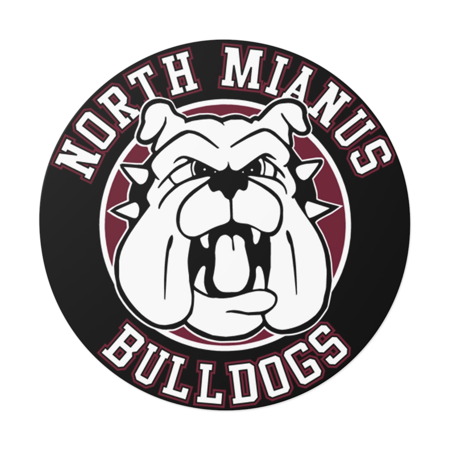 Bulldogs Circle Sticker Various Sizes
