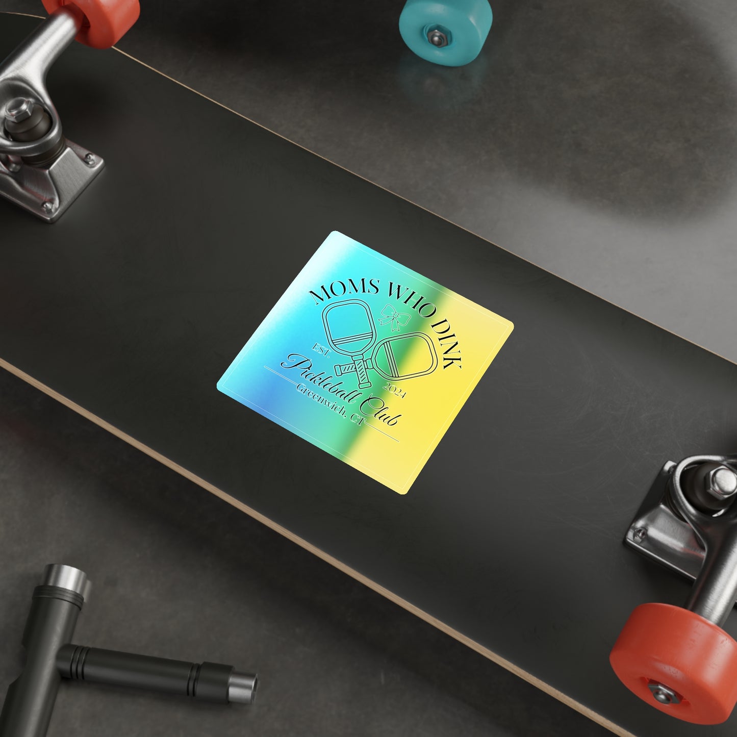 Pickleball Holographic Die-cut Stickers