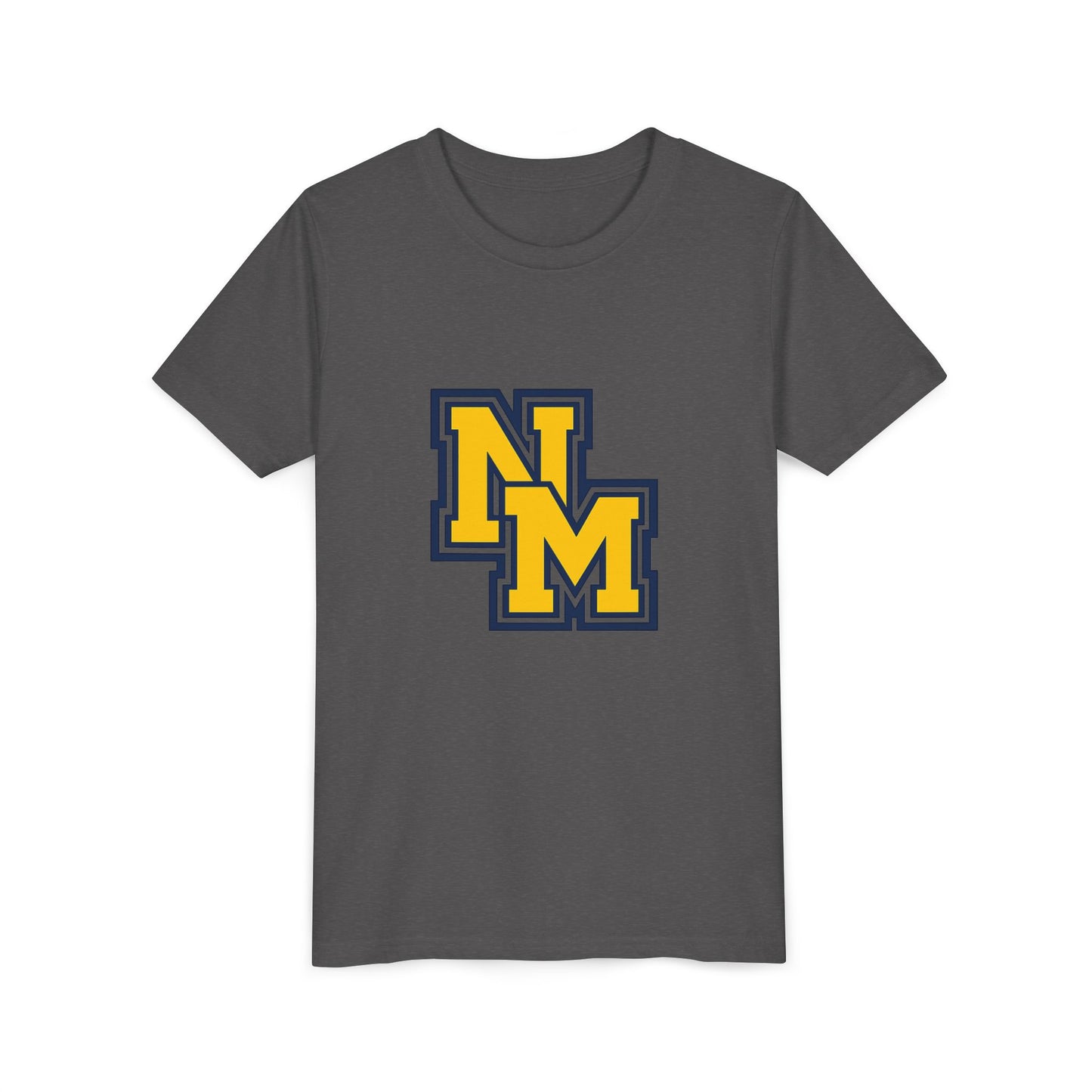 Youth Tee — Yellow NM Logo School Spirit T-Shirt