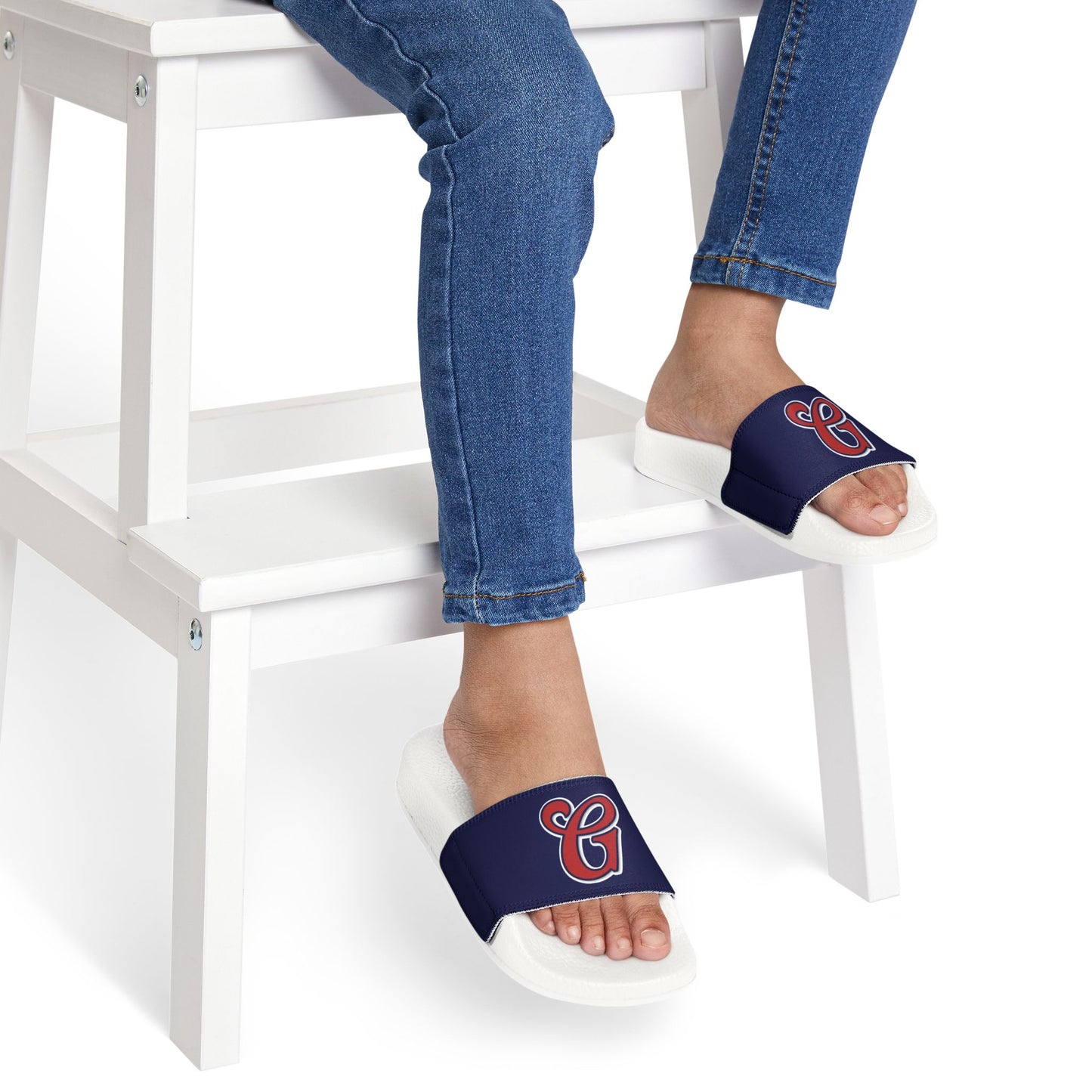 Greenwich Cooperstown G Youth Slide Sandals with Removable Strap